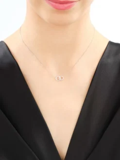 Apart Naszyjnik z białego złota z diamentami - 0,05 ct - próba 375< Naszyjniki