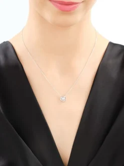 Online Apart Naszyjnik z białego złota z brylantem - 0,05 ct - próba 585