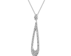 Discount Apart Naszyjnik z białego złota z diamentami - 0,30 ct - próba 585
