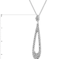 Discount Apart Naszyjnik z białego złota z diamentami - 0,30 ct - próba 585
