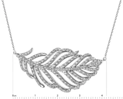 Apart Naszyjnik z białego złota z brylantami - piórko - 1,50 ct - próba 750< Wszystkie