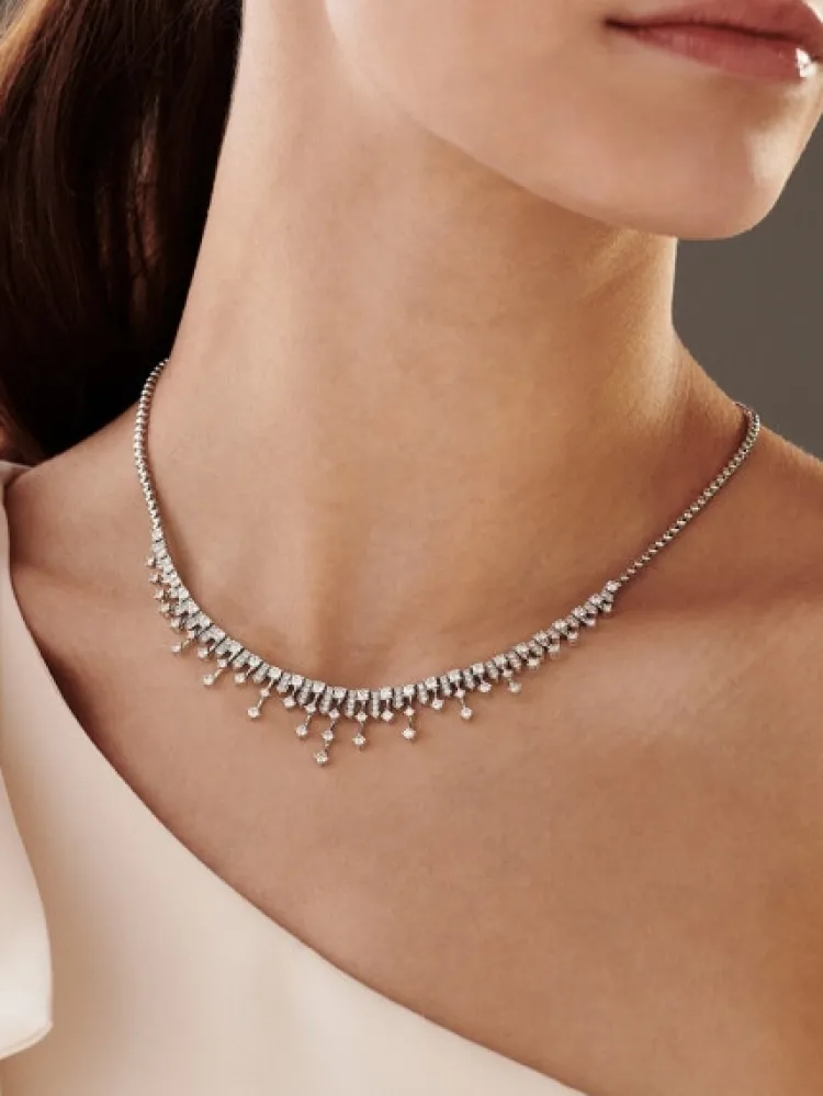 Apart Naszyjnik z białego złota z brylantami - 3,37 ct - próba 585< Naszyjniki
