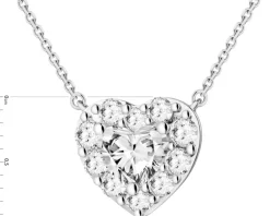 Apart Naszyjnik z białego złota z diamentami laboratoryjnymi - serce - 0,87 ct - próba 585< Wszystkie