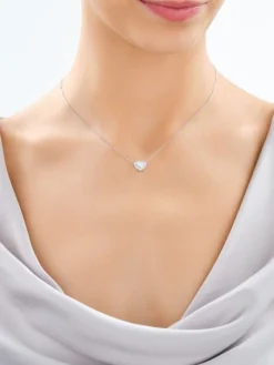 Apart Naszyjnik z białego złota z diamentami laboratoryjnymi - serce - 0,87 ct - próba 585< Wszystkie