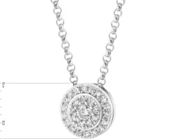 Apart Naszyjnik z białego złota z diamentami - 0,11 ct - próba 585< Naszyjniki