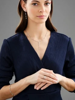 Apart Naszyjnik z białego złota z brylantami - 42 cm - 1,55 ct - próba 750< Naszyjniki