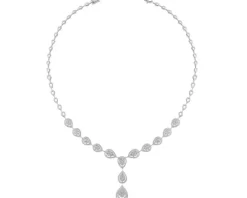 Outlet Apart Naszyjnik z białego złota z brylantami - 5,10 ct - próba 750