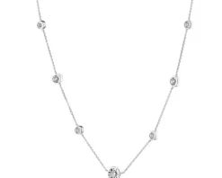 Apart Naszyjnik z białego złota  z brylantami - 0,21 ct - próba 585< Naszyjniki
