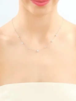 Apart Naszyjnik z białego złota  z brylantami - 0,21 ct - próba 585< Naszyjniki
