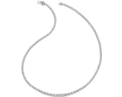 Apart Naszyjnik z białego złota z brylantami - 42 cm - 5,00 ct - próba 750< Naszyjniki