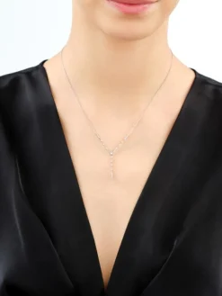 New Apart Naszyjnik z białego złota z diamentami - 0,25 ct - próba 585