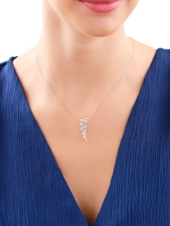 Best Apart Naszyjnik z białego złota z diamentami - 0,20 ct - próba 585