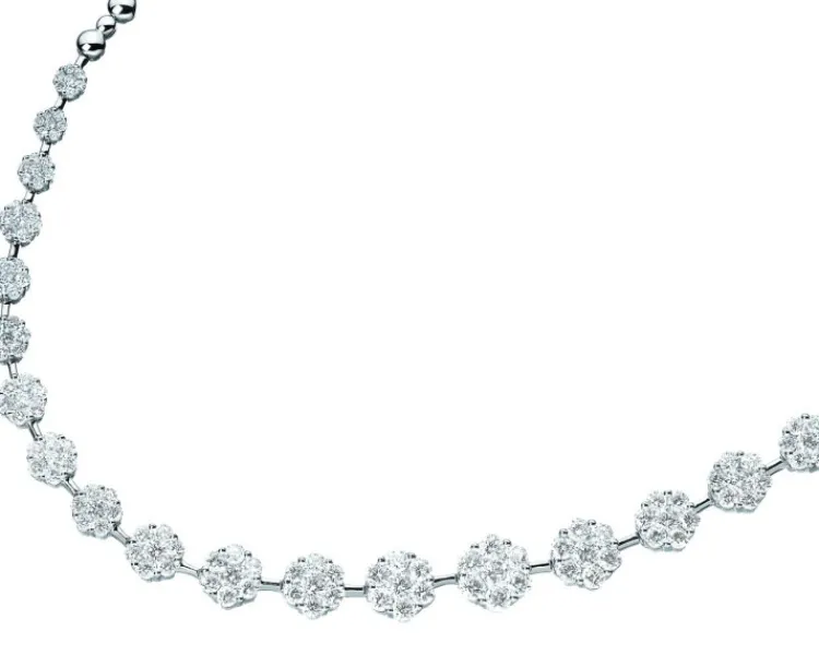 Apart Naszyjnik z białego złota z brylantami - 3,97 ct - próba 585< Naszyjniki