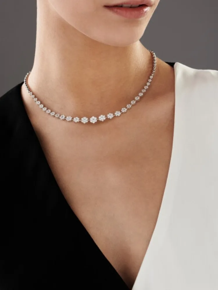 Apart Naszyjnik z białego złota z brylantami - 3,97 ct - próba 585< Naszyjniki