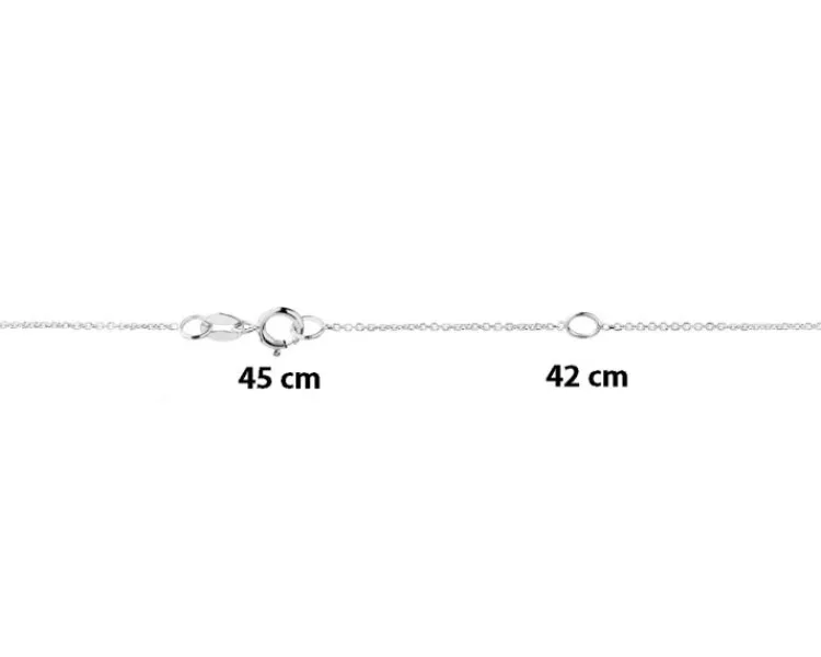 Discount Apart Naszyjnik z białego złota z brylantami - 0,70 ct - próba 585