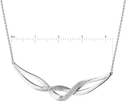 Apart Naszyjnik z białego złota z diamentami - 0,01 ct - próba 585< Naszyjniki