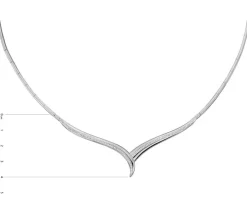 Clearance Apart Naszyjnik z białego złota z diamentami - 0,32 ct - próba 750