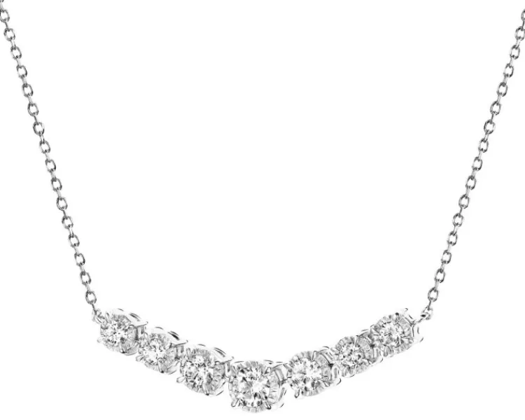 Apart Naszyjnik z białego złota z brylantami - 0,49 ct - próba 585< Naszyjniki