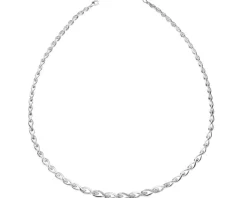 Outlet Apart Naszyjnik z białego złota z diamentami - 0,10 ct - próba 585