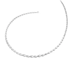 Outlet Apart Naszyjnik z białego złota z diamentami - 0,10 ct - próba 585