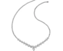 Clearance Apart Naszyjnik z białego złota z diamentami - 11,78 ct - próba 750