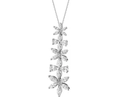 Apart Naszyjnik z białego złota z diamentami - kwiaty - 1,93 ct - próba 750< Wszystkie