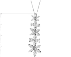 Apart Naszyjnik z białego złota z diamentami - kwiaty - 1,93 ct - próba 750< Wszystkie