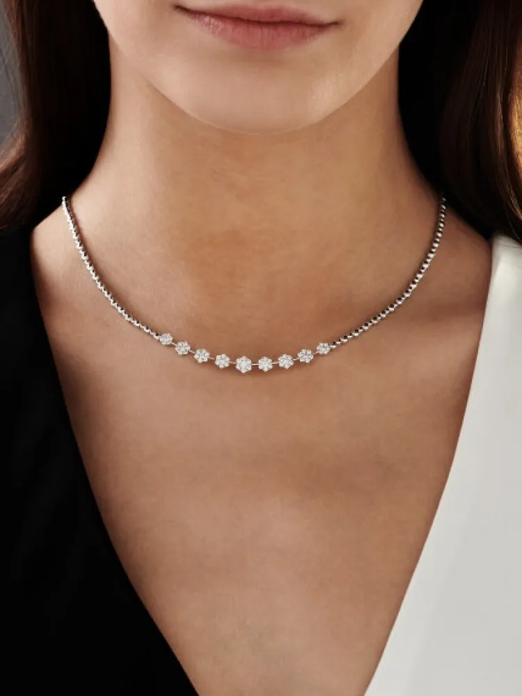 Apart Naszyjnik z białego złota z brylantami - 1,16 ct - próba 585< Naszyjniki