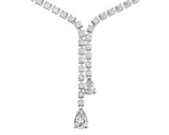 Apart Naszyjnik z białego złota z diamentami - 43 cm - 7,85 ct - próba 750< Naszyjniki