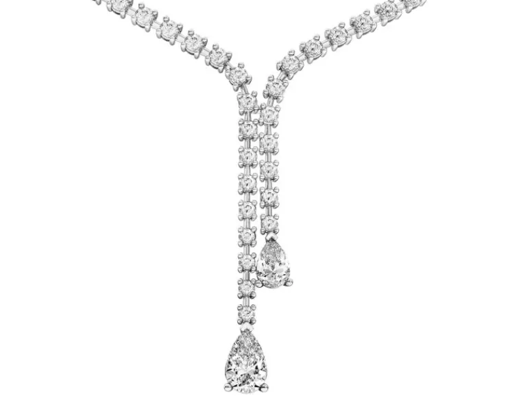 Apart Naszyjnik z białego złota z diamentami - 43 cm - 7,85 ct - próba 750< Naszyjniki