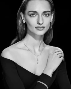 Apart Naszyjnik z białego złota z diamentami - 43 cm - 7,85 ct - próba 750< Naszyjniki