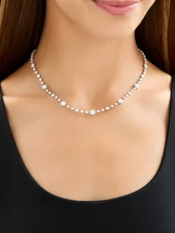 New Apart Naszyjnik z białego złota z brylantami - 42 cm - 5,00 ct - próba 750