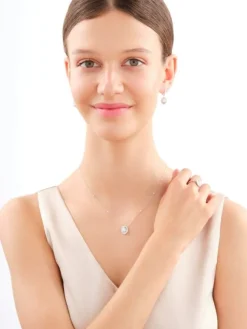 Apart Naszyjnik z białego złota z diamentami - 0,56 ct - próba 585< Naszyjniki