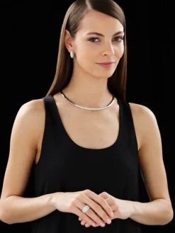 Online Apart Naszyjnik z białego złota z brylantami - 2,51 ct - próba 585