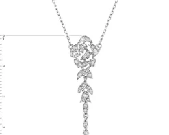 Apart Naszyjnik z białego złota z diamentami - 0,27 ct - próba 585< Naszyjniki