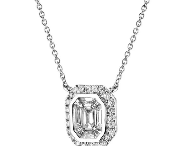 Apart Naszyjnik z białego złota z diamentami - 0,50 ct - próba 750< Naszyjniki