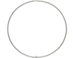 Hot Fope Naszyjnik z białego złota z brylantami - 0,18 ct - próba 750