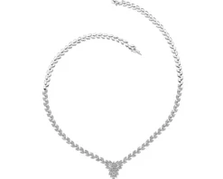 Apart Naszyjnik z białego złota z brylantami - 43 cm - 4,59 ct - próba 750< Naszyjniki