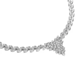 Apart Naszyjnik z białego złota z brylantami - 43 cm - 4,59 ct - próba 750< Naszyjniki