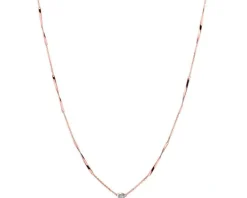 Sale Apart Naszyjnik z różowego i białego złota z diamentem - 0,005 ct - próba 585