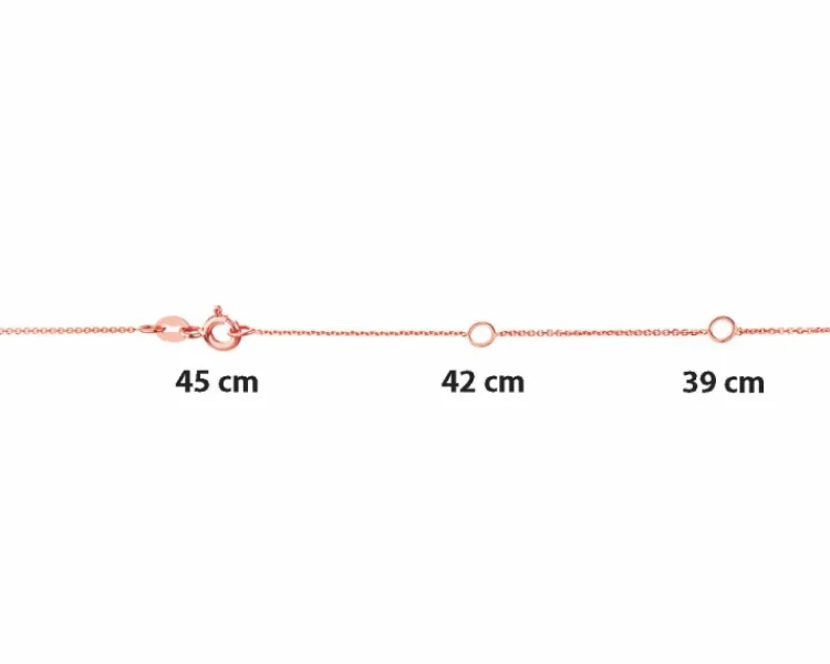 Hot Apart Naszyjnik z różowego złota z diamentami i morganitem - próba 375