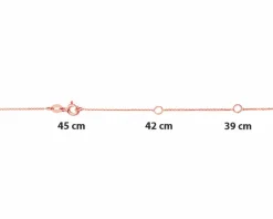 Apart Naszyjnik z różowego złota z diamentem - serca - 0,003 ct - próba 375< Naszyjniki