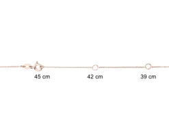 Clearance Apart Naszyjnik z różowego złota z diamentami - 0,09 ct - próba 585