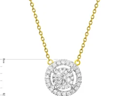 Apart Naszyjnik z żółtego i białego złota z diamentami - 0,12 ct - próba 585< Naszyjniki