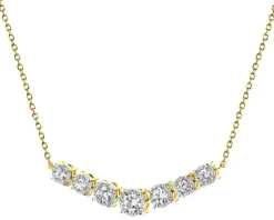 Apart Naszyjnik z żółtego i białego złota z brylantami - 0,48 ct - próba 585< Naszyjniki