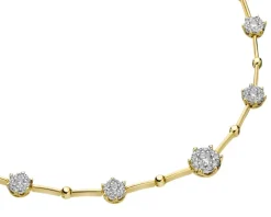 Apart Naszyjnik z żółtego i białego złota z brylantami - 43 cm - 1,03 ct - próba 585< Wszystkie