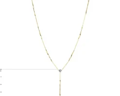 Discount Apart Naszyjnik z żółtego i białego złota z diamentem - 0,005 ct - próba 585
