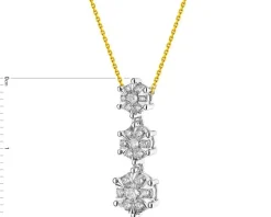 Sale Apart Naszyjnik z żółtego i białego złota z brylantami - 0,37 ct - próba 585