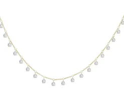 New Apart Naszyjnik z żółtego i białego złota z brylantami laboratoryjnymi - 2,45 ct - próba 585