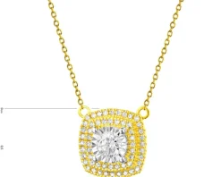 Outlet Apart Naszyjnik z żółtego i białego złota z diamentami - 0,23 ct - próba 585